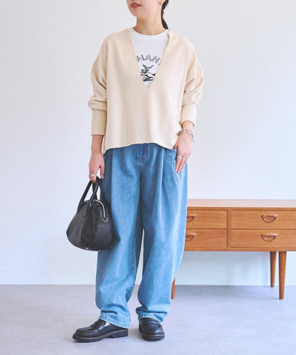 《FRIPIER》 抽褶口袋設計 牛仔褲