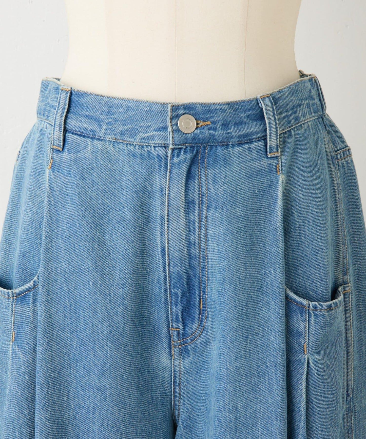 《FRIPIER》 抽褶口袋設計 牛仔褲