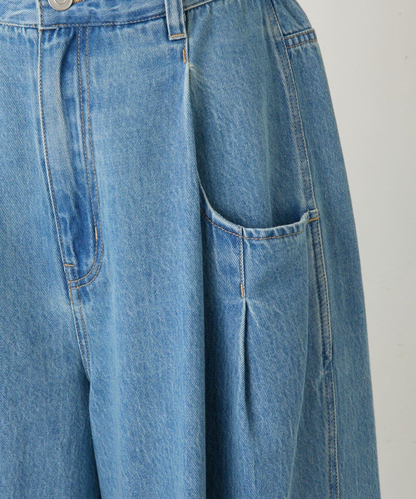 《FRIPIER》 抽褶口袋設計 牛仔褲