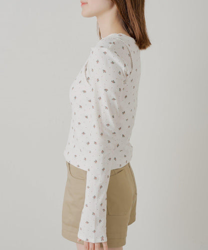 花卉圖案層次感上衣