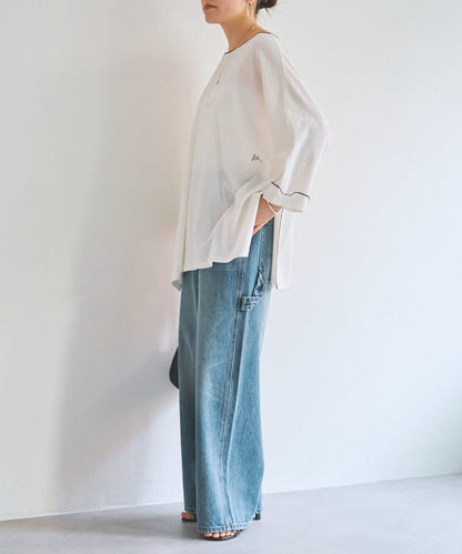 字母荷葉邊套頭上衣