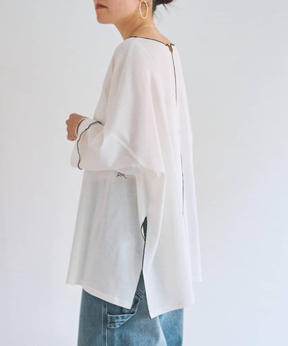 字母荷葉邊套頭上衣