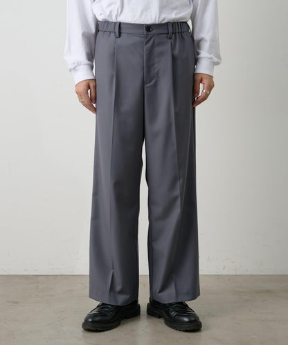 成套搭配 舒適斜紋闊腿西裝褲