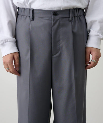 成套搭配 舒適斜紋闊腿西裝褲