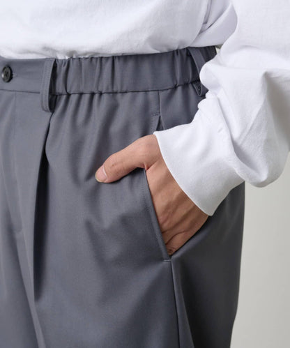 成套搭配 舒適斜紋闊腿西裝褲