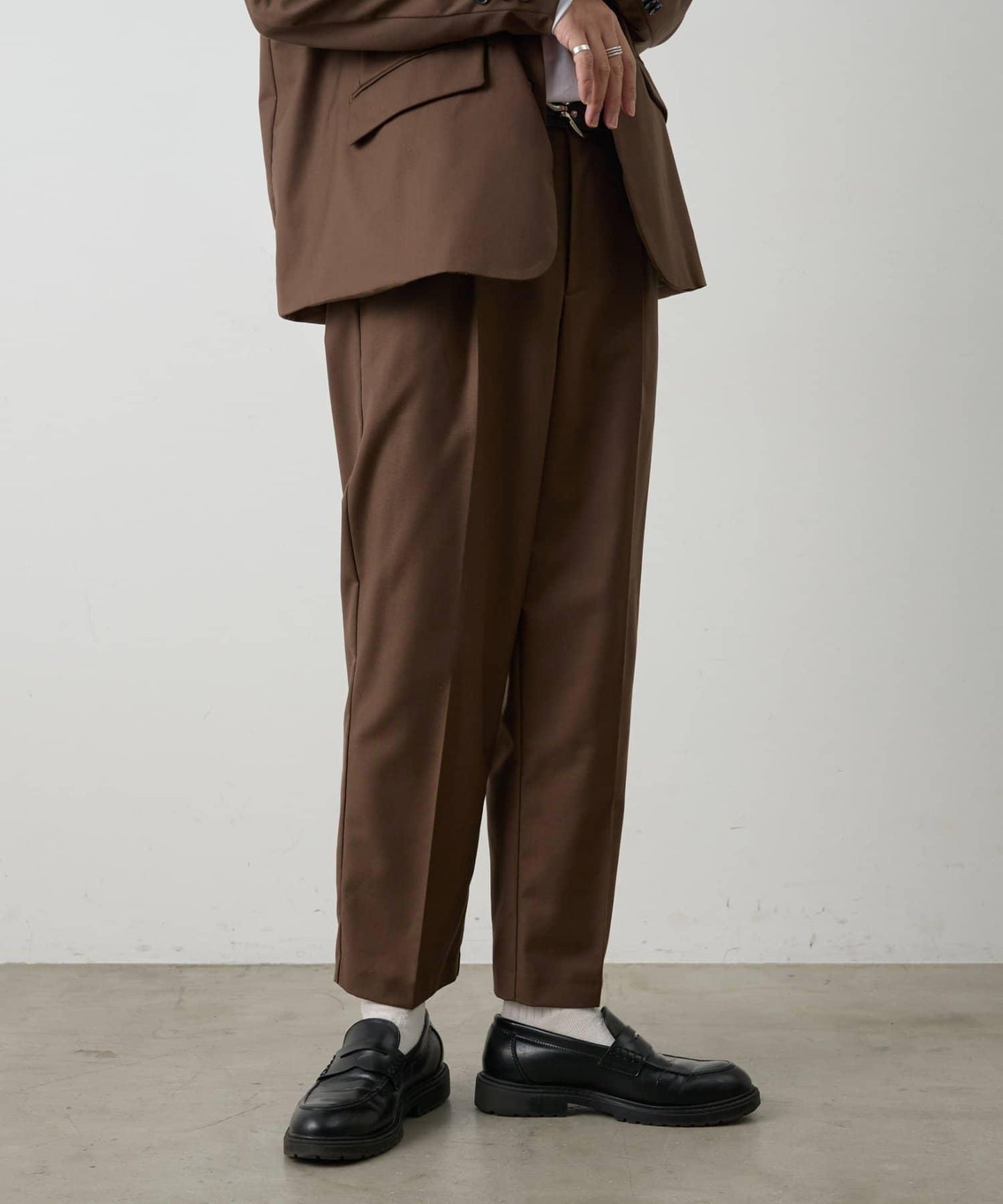 套裝可搭配 舒適斜紋 錐形 西褲