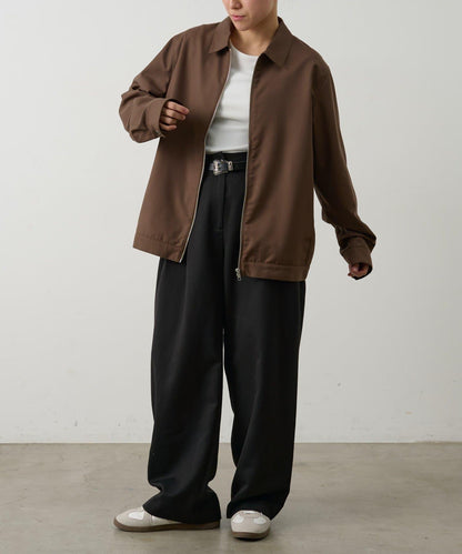 可成套搭配 舒適斜紋 拉鍊襯衫