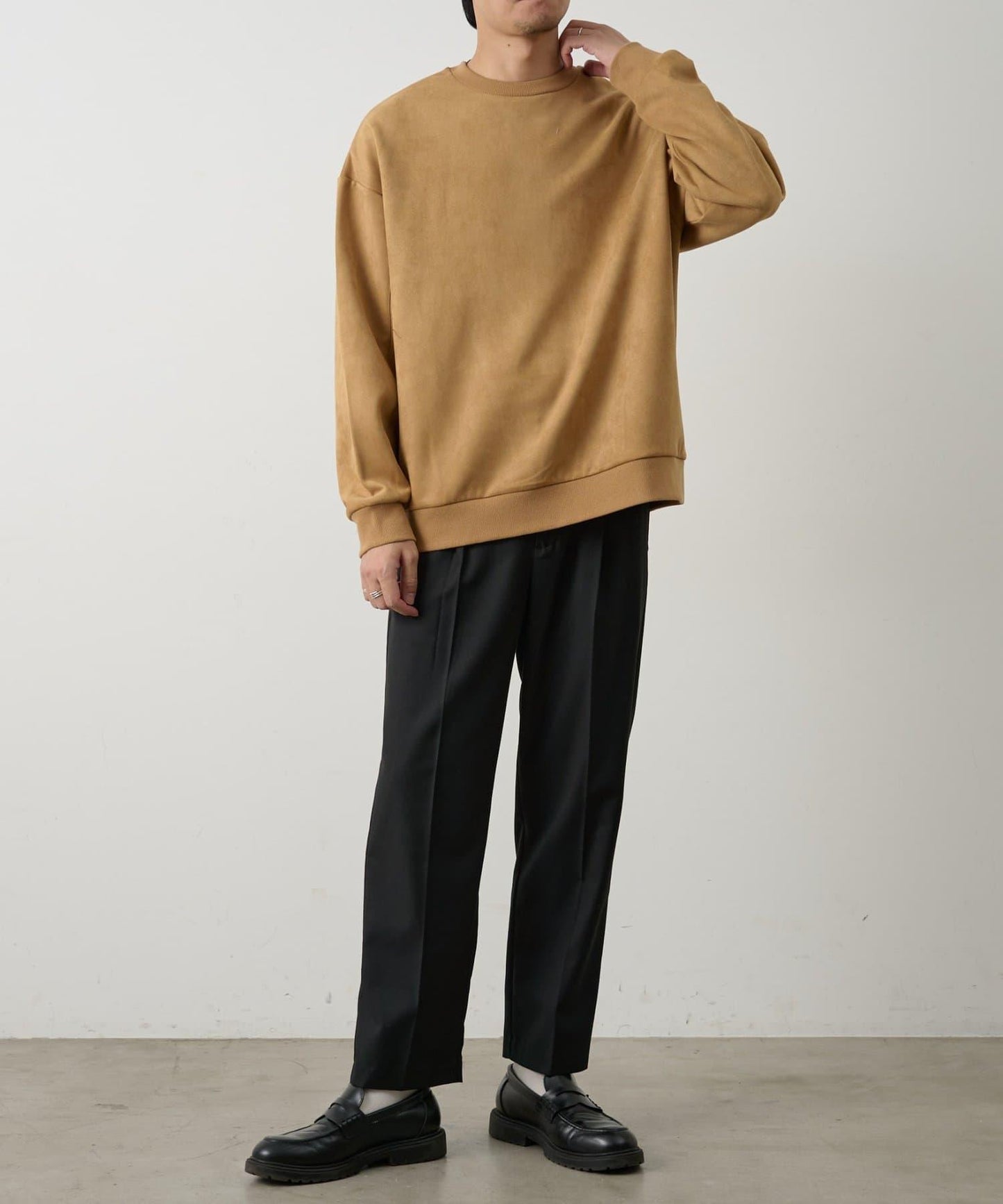 套裝可搭配 舒適斜紋 錐形 西褲