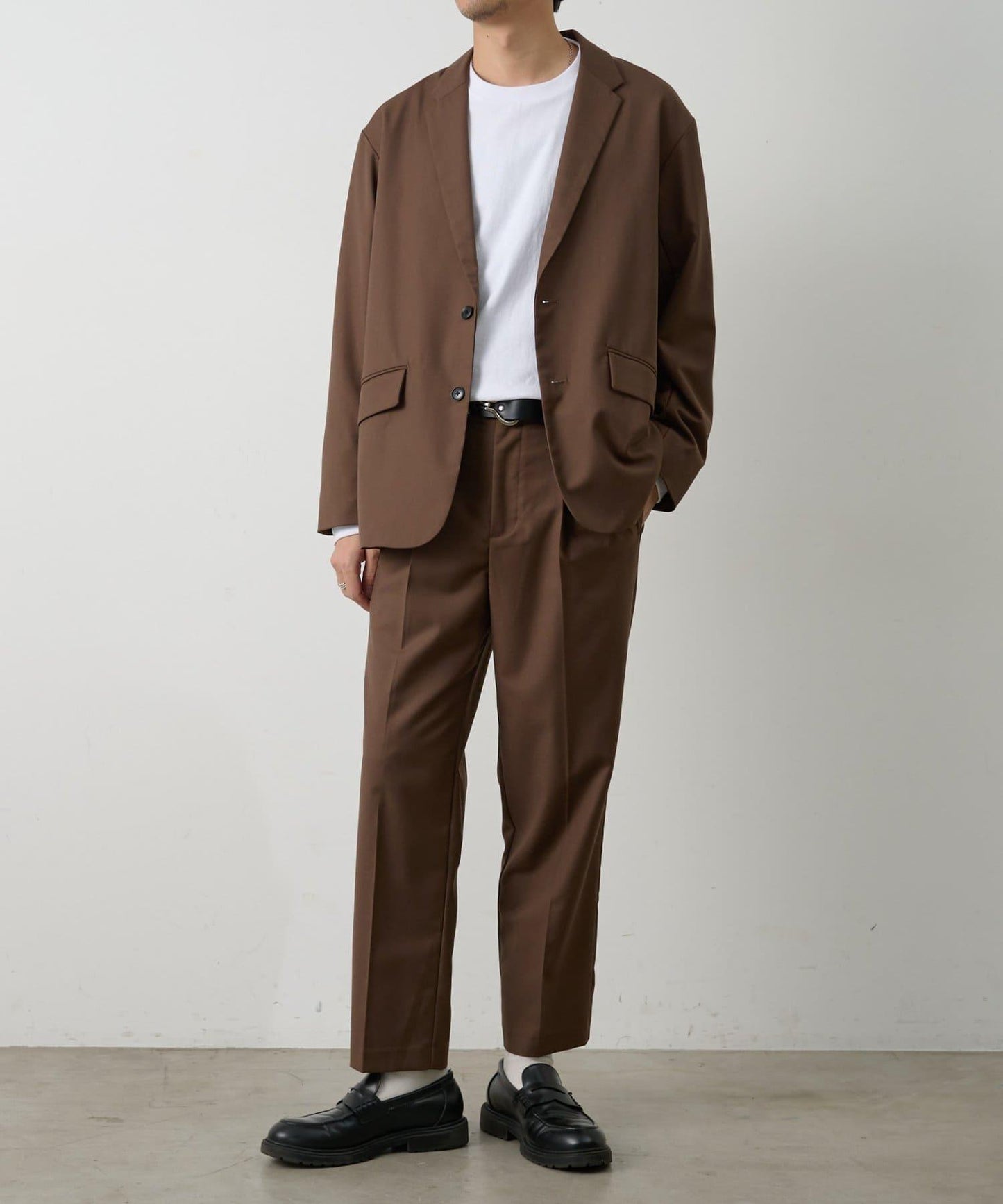 套裝可搭配 舒適斜紋 錐形 西褲