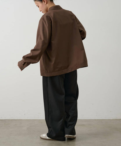 可成套搭配 舒適斜紋 拉鍊襯衫