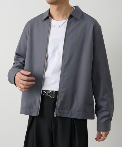 可成套搭配 舒適斜紋 拉鍊襯衫