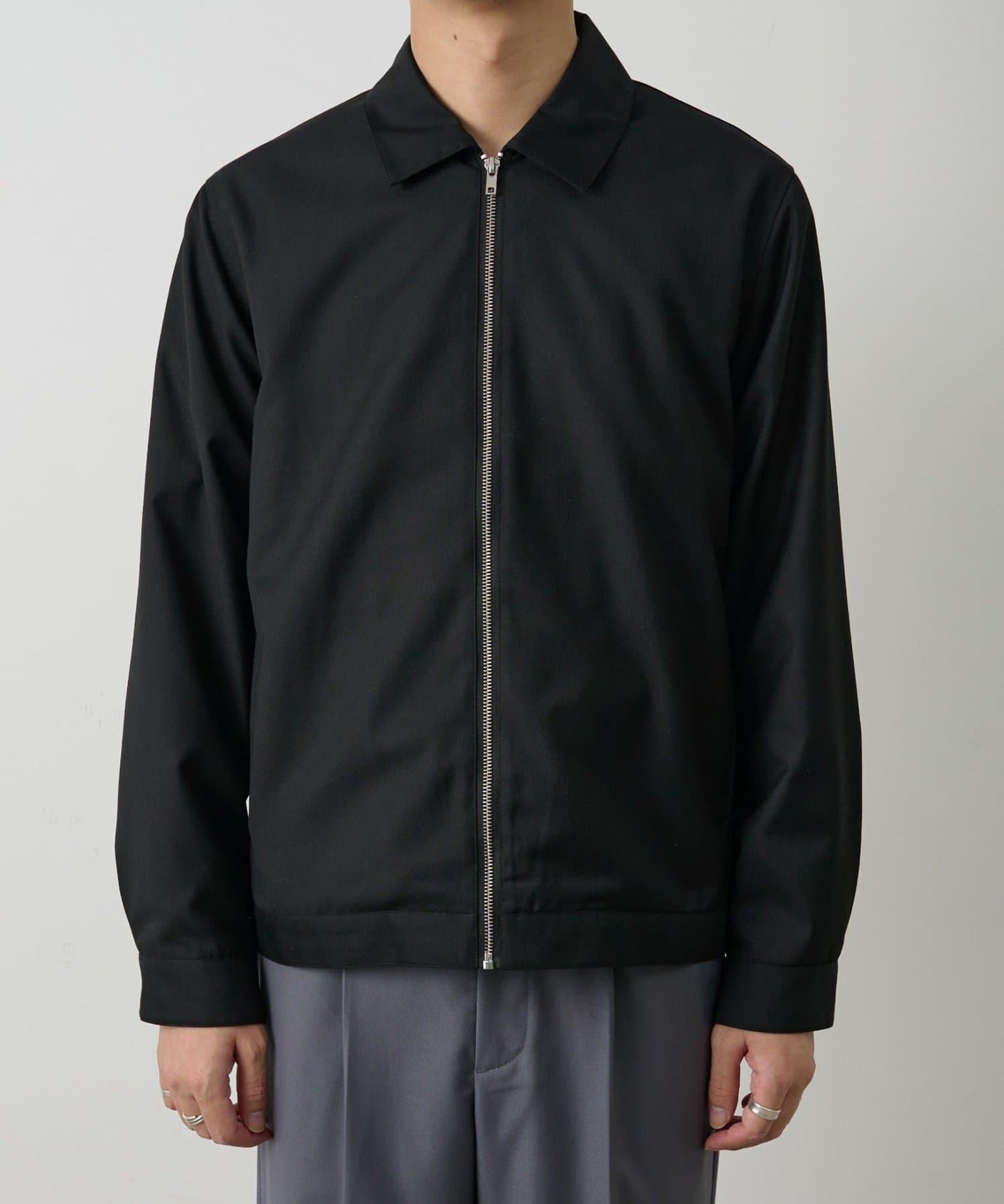 可成套搭配 舒適斜紋 拉鍊襯衫