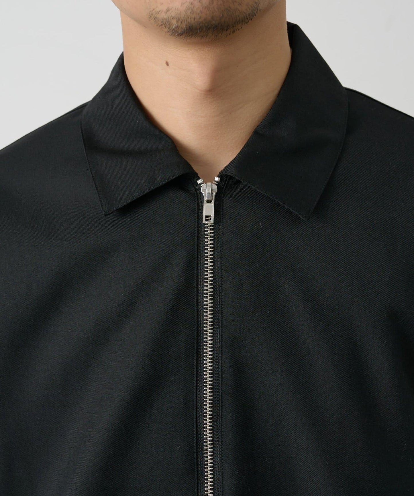 可成套搭配 舒適斜紋 拉鍊襯衫