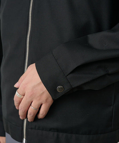 可成套搭配 舒適斜紋 拉鍊襯衫