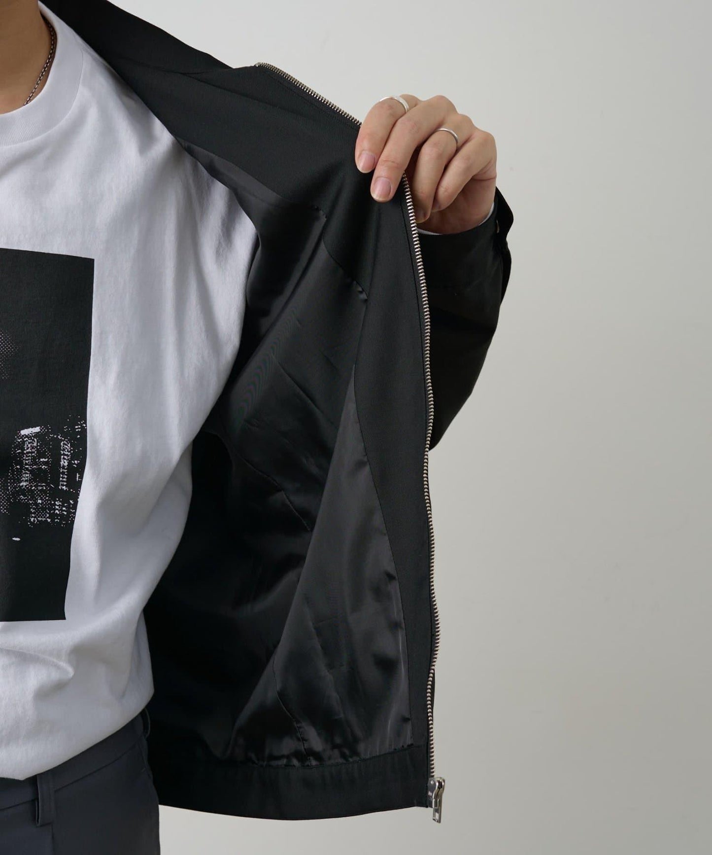 可成套搭配 舒適斜紋 拉鍊襯衫