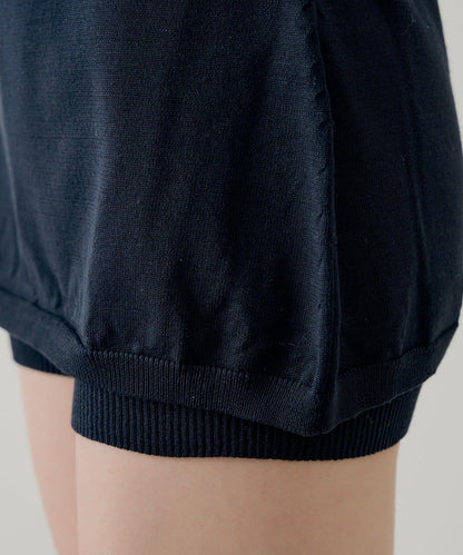 疊搭設計 針織短褲