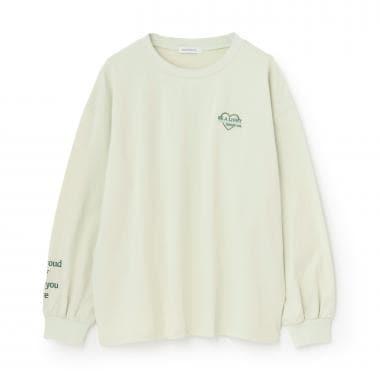 【綿100%】バックロゴカラー長袖T