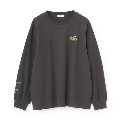 【綿100%】バックロゴカラー長袖T