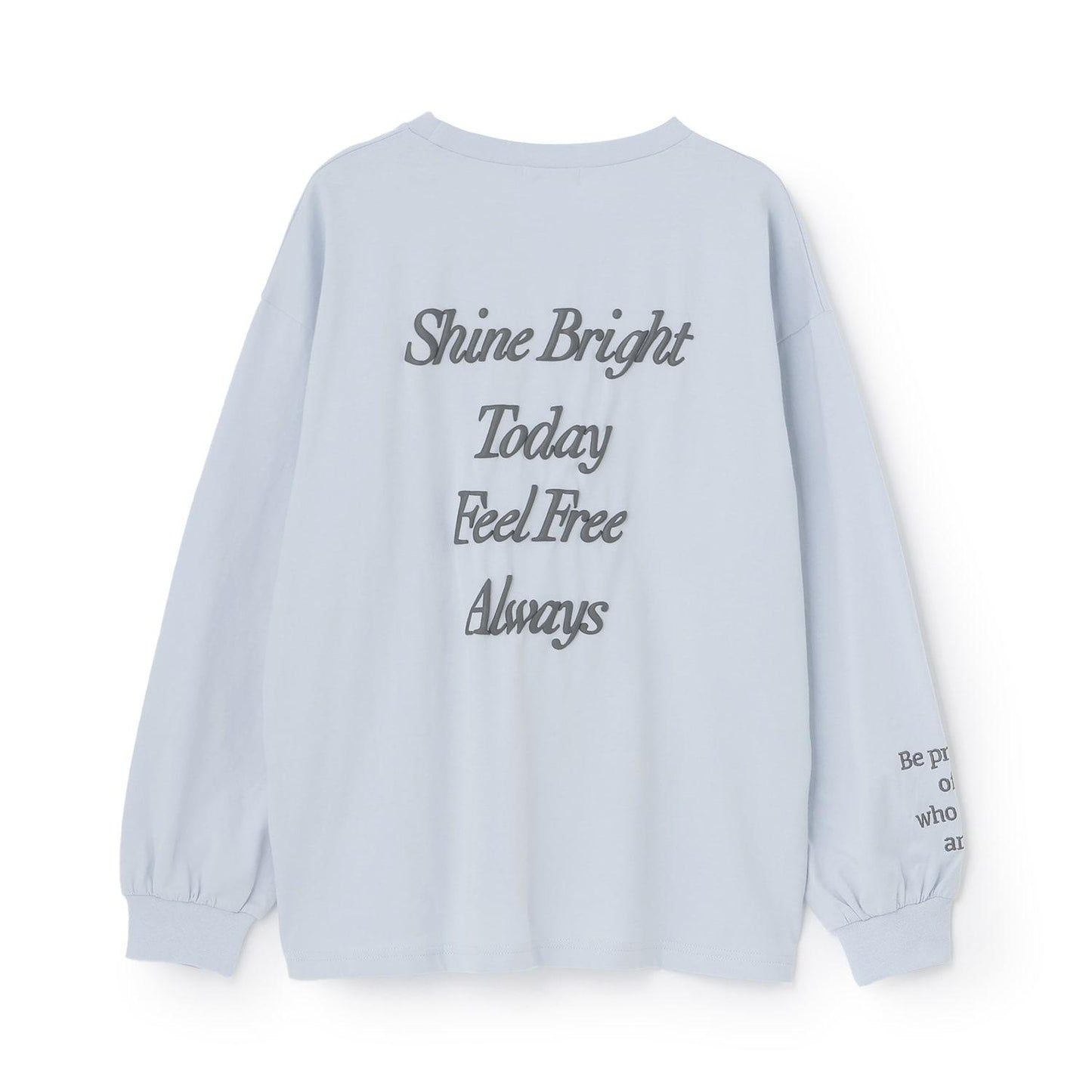 【綿100%】バックロゴカラー長袖T