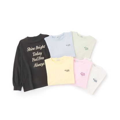 【綿100%】バックロゴカラー長袖T