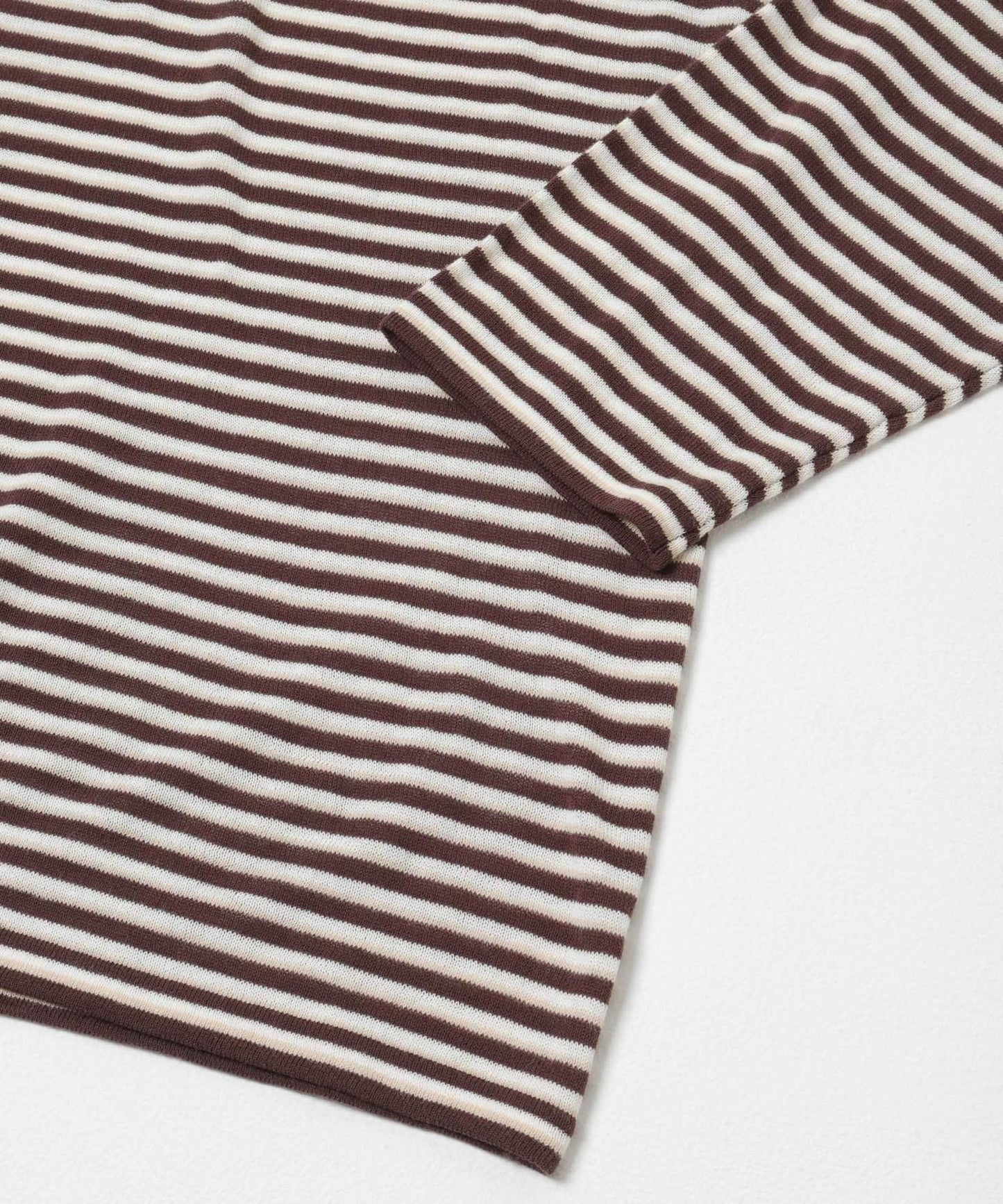 透紗條紋寬鬆針織上衣