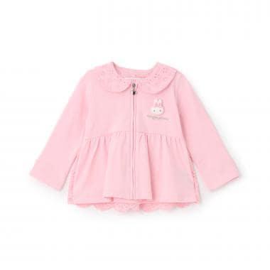 兔子玩偶裝飾 兔耳設計 拉鍊 連帽外套