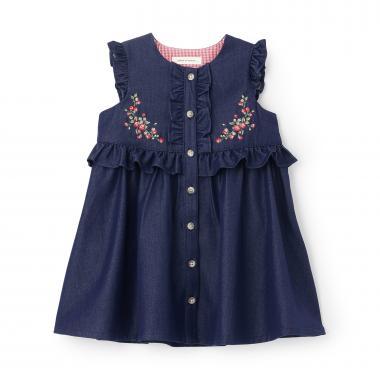 野草莓刺繡 揹帶裙