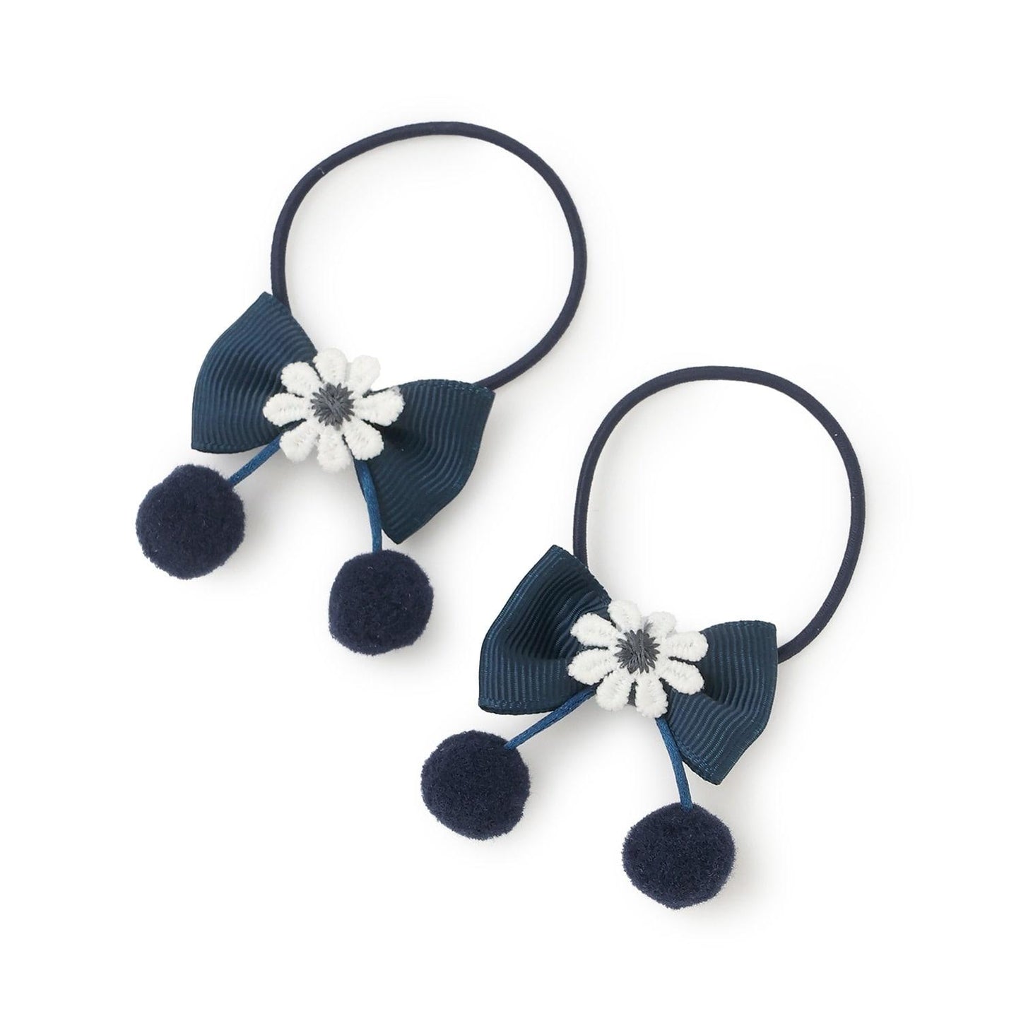 蝴蝶結毛球 發繩