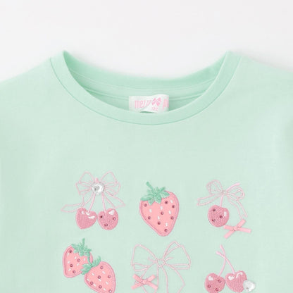 草莓櫻桃貼布 長袖T恤