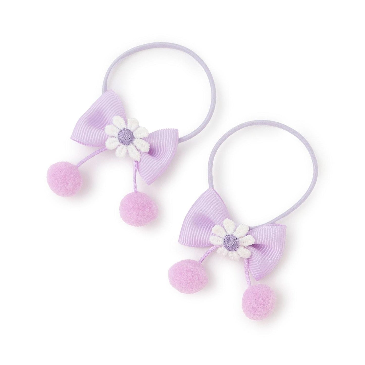 蝴蝶結毛球 發繩