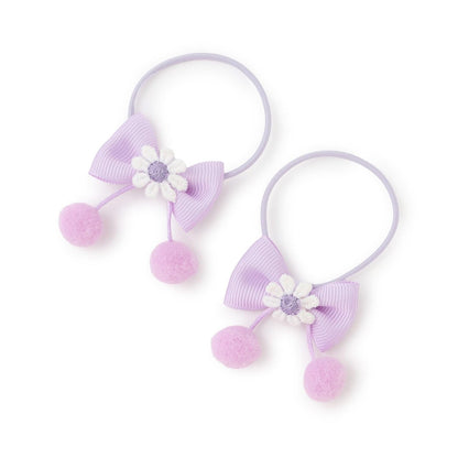 蝴蝶結毛球 發繩