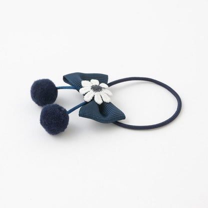 蝴蝶結毛球 發繩