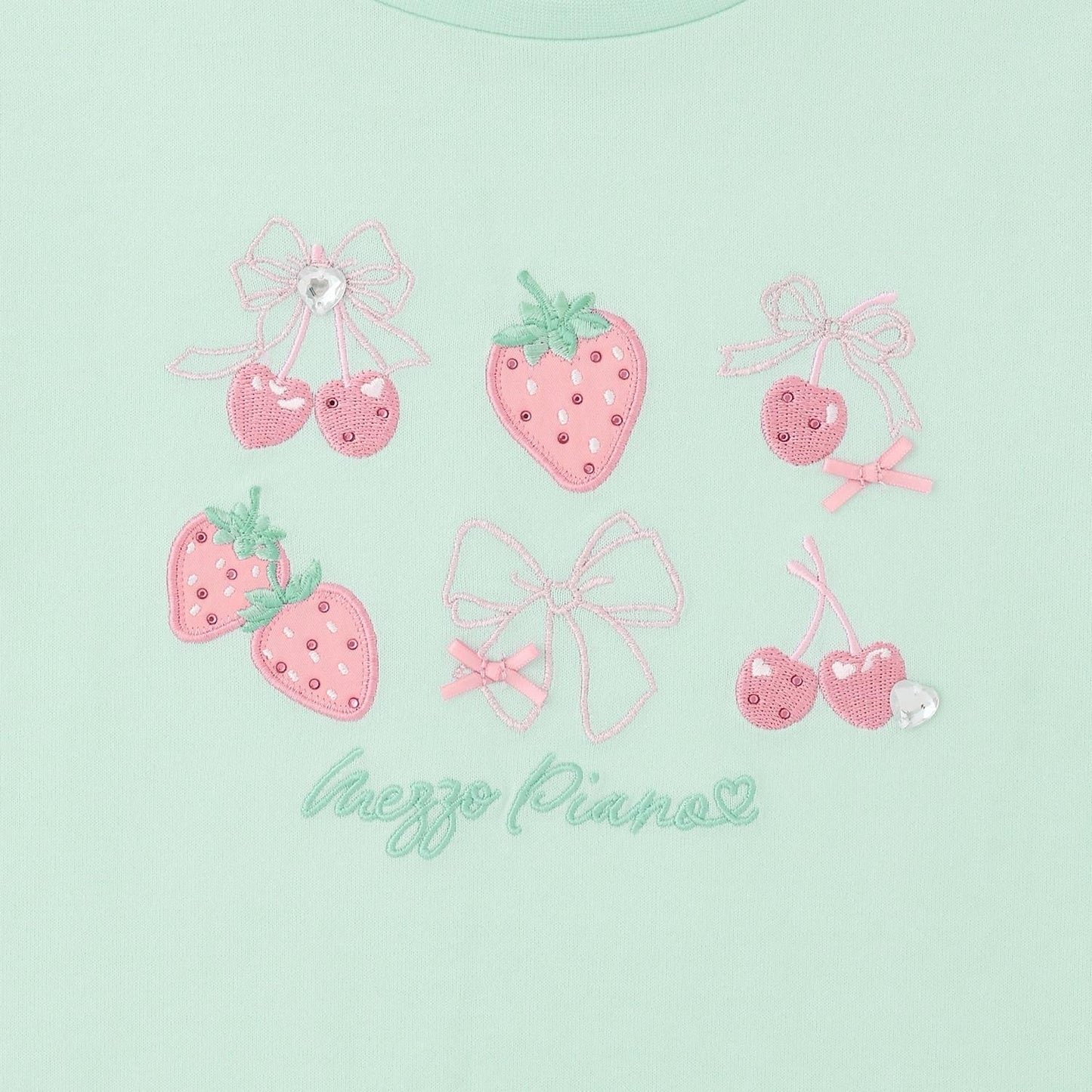 草莓櫻桃貼布 長袖T恤