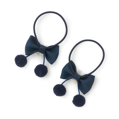 蝴蝶結毛球 發繩