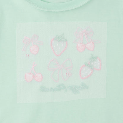 草莓櫻桃貼布 長袖T恤