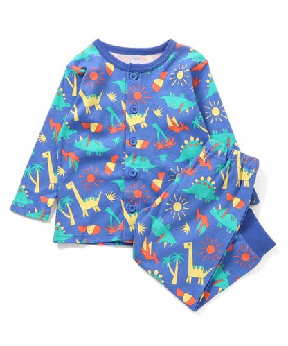 恐龍圖案 前開門 BOYS睡衣