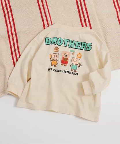 故事圖案毛巾繡貼章 長袖T恤