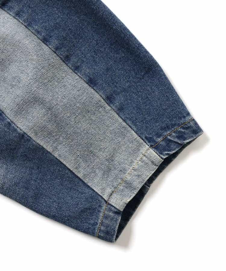 側邊條紋 闊腿 牛仔 全長款 牛仔褲