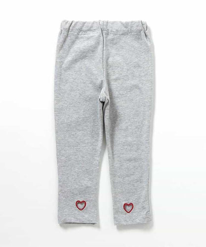 心形刺繡 九分長度 打底褲