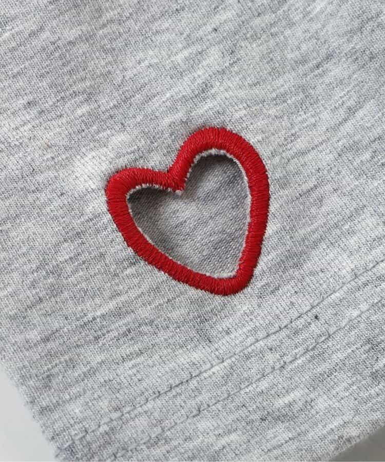 心形刺繡 九分長度 打底褲