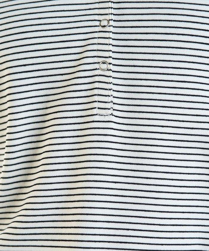 條紋連帽長袖T恤