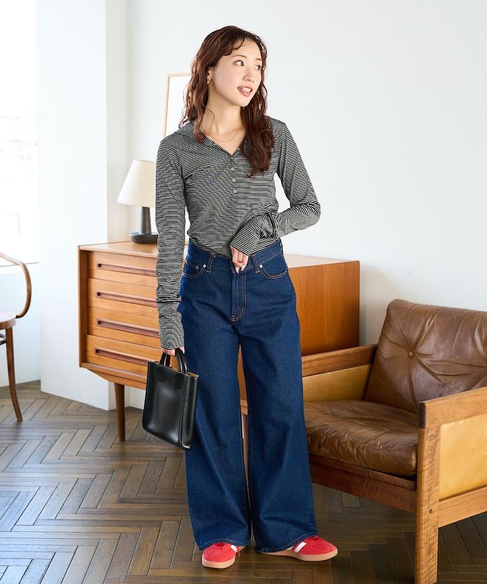 條紋連帽長袖T恤