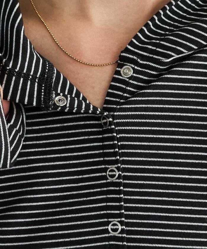 條紋連帽長袖T恤