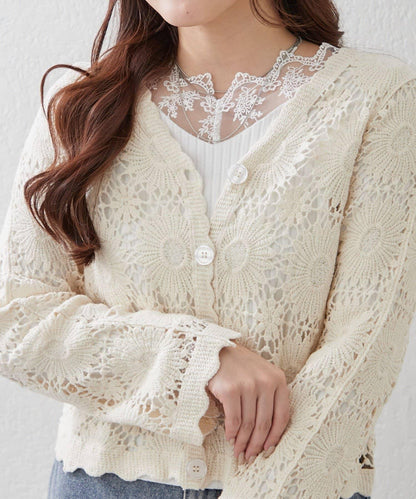 基礎款 羅紋 V字蕾絲 長袖套頭上衣