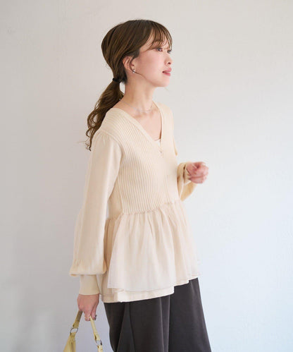 網紗疊層設計 針織開衫 B款