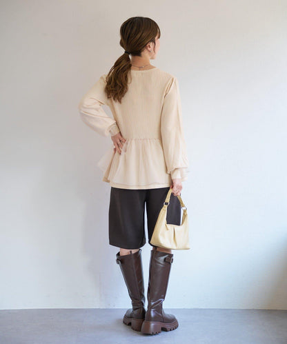 網紗疊層設計 針織開衫 B款