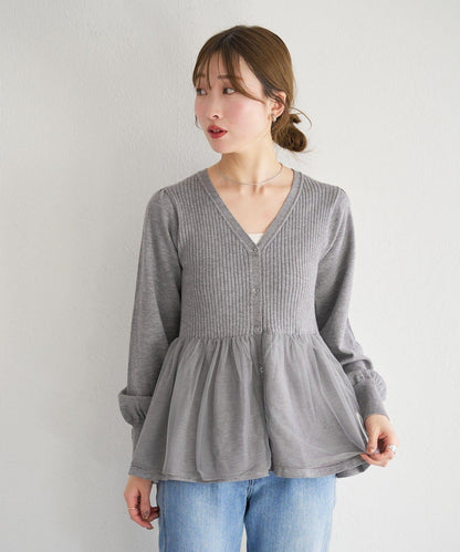 網紗疊層設計 針織開衫 B款