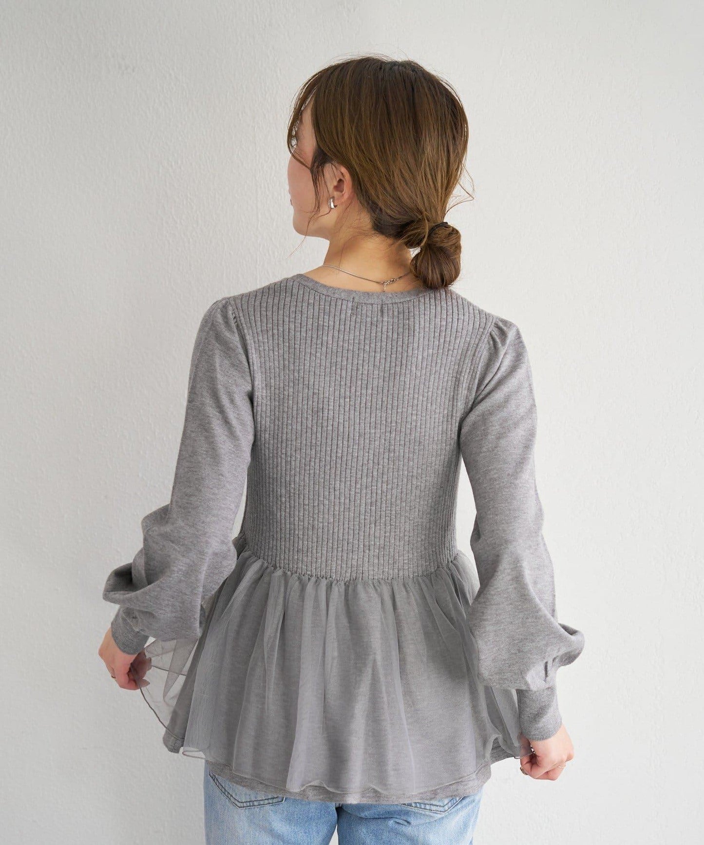 網紗疊層設計 針織開衫 B款