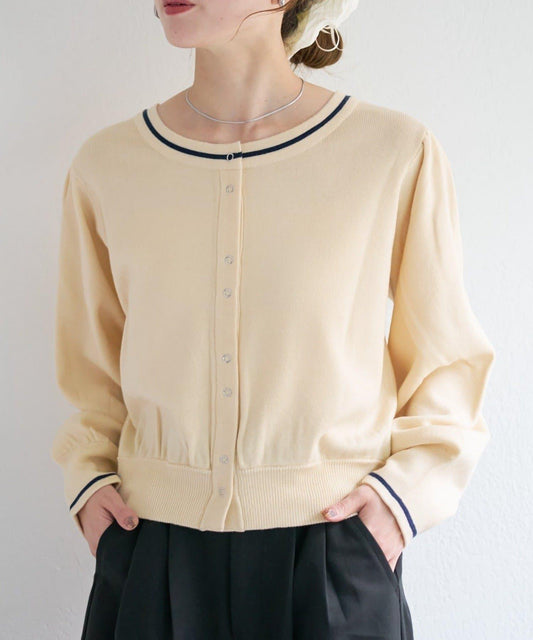 B 金屬環扣設計 針織開衫