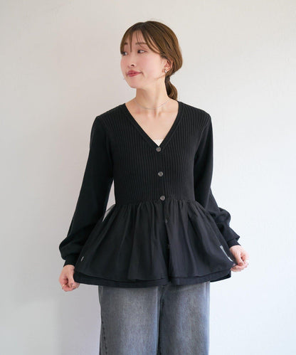 網紗疊層設計 針織開衫 B款